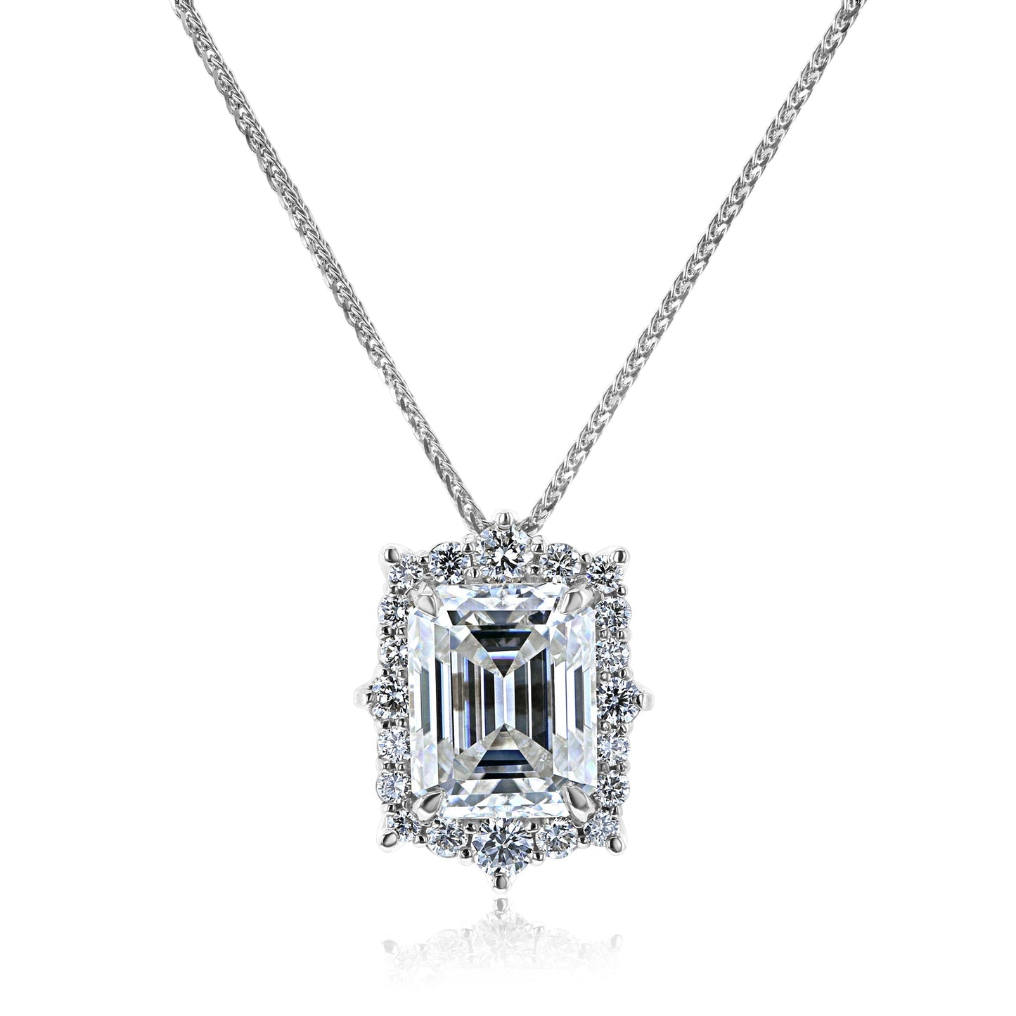 4 Carat Moissanite Elizabeth Necklace