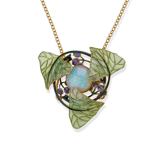 Ren¨¦ Lalique Poplar Pendant Necklace