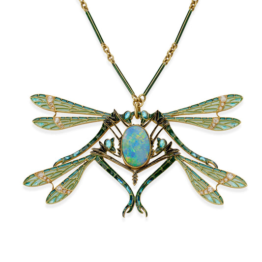 Ren¨¦ Lalique Four Dragonflies Pendant Necklace
