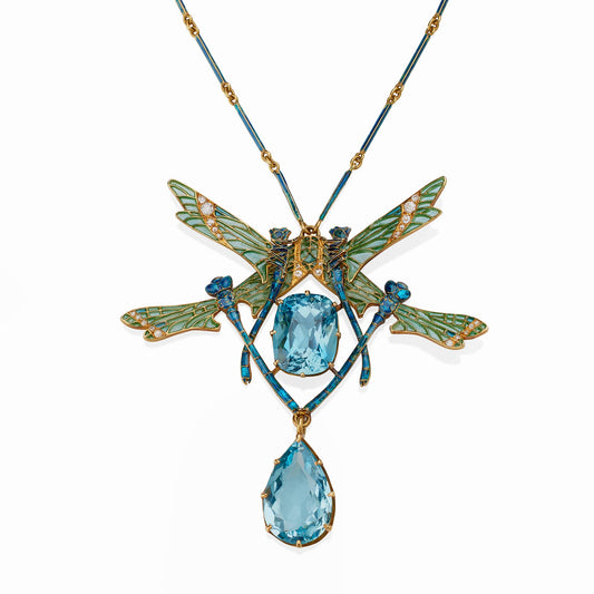 Ren¨¦ Lalique Four Dragonflies Pendant Necklace