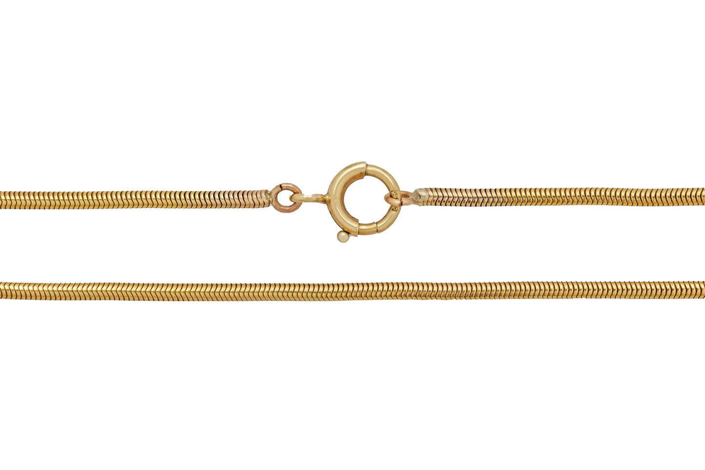 15 Antique 9ct Gold Snake Chain, 6g