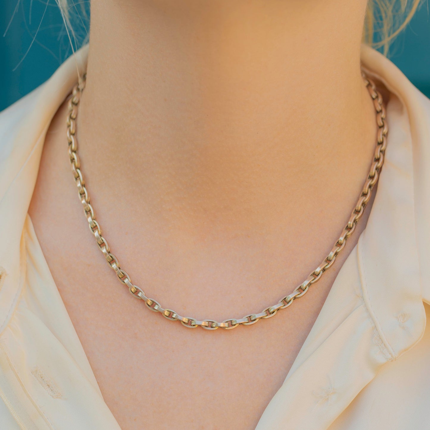16 Antique 9ct Gold Chunky Belcher Chain, with Dog-Clip (16.5g)
