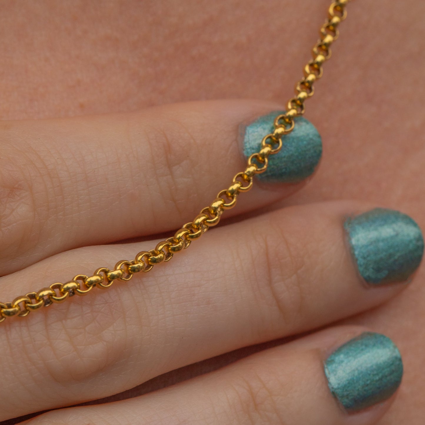 18 Antique 9ct Gold Belcher Chain with Bolt-Ring (7.5g)