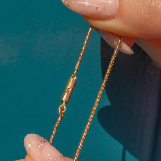 17 Antique 9ct Gold Snake Chain