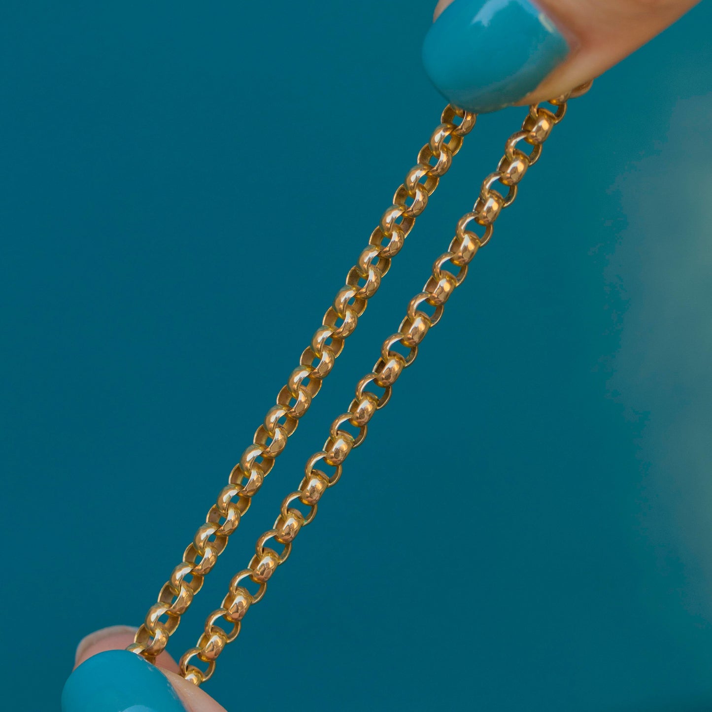 16 Antique 9ct Gold Belcher Chain, with Dog-Clip (11.3g)