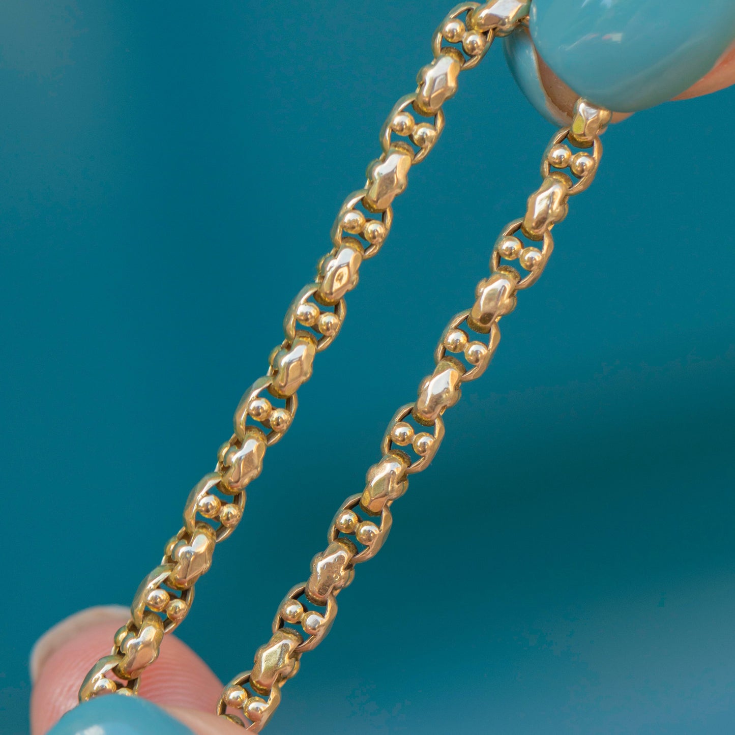 16 Antique 9ct Gold Belcher Chain (9.9g)