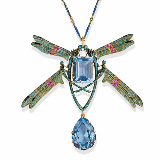 Ren¨¦ Lalique Four Damselflies Pendant Necklace