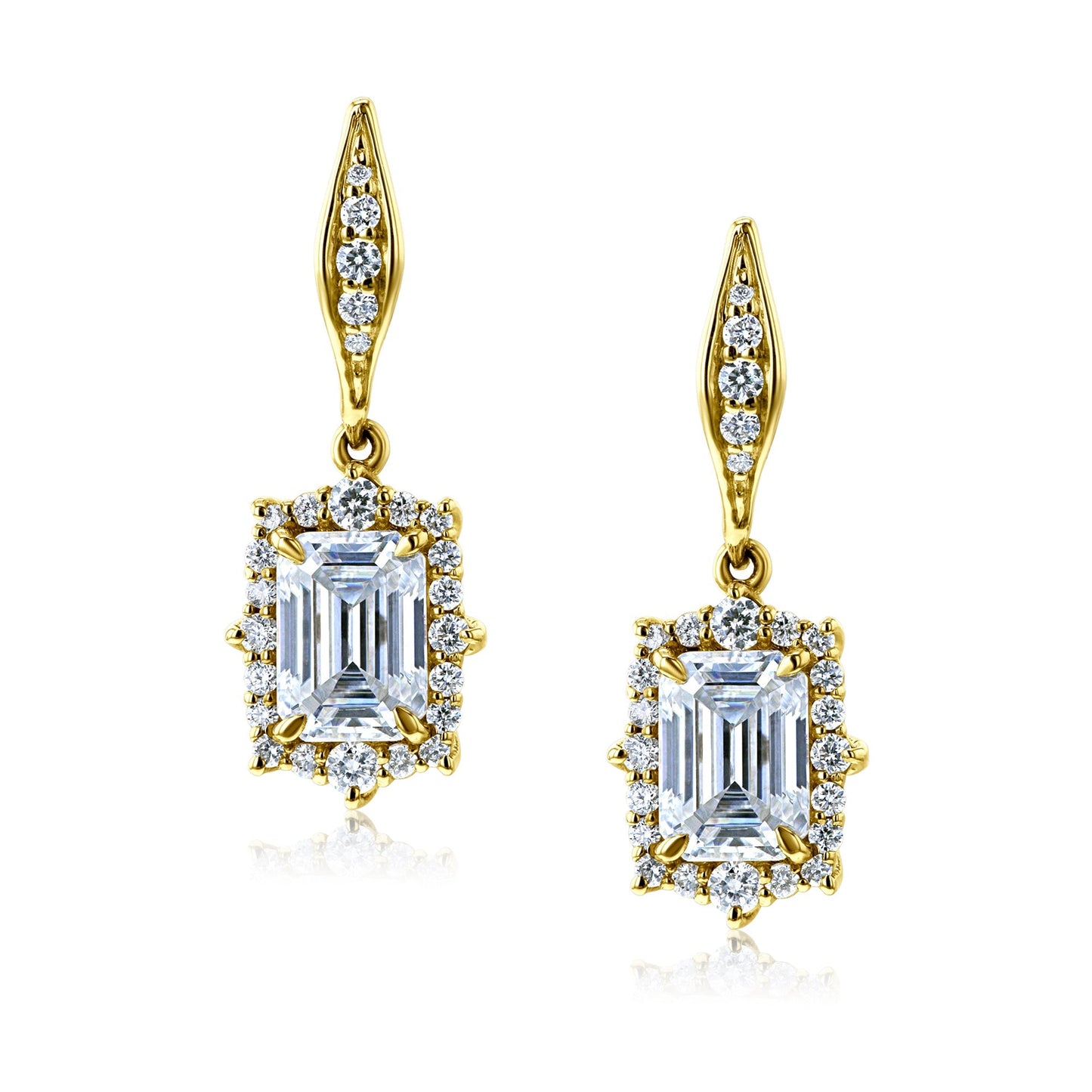 2.5 Carat Moissanite Elizabeth Earrings