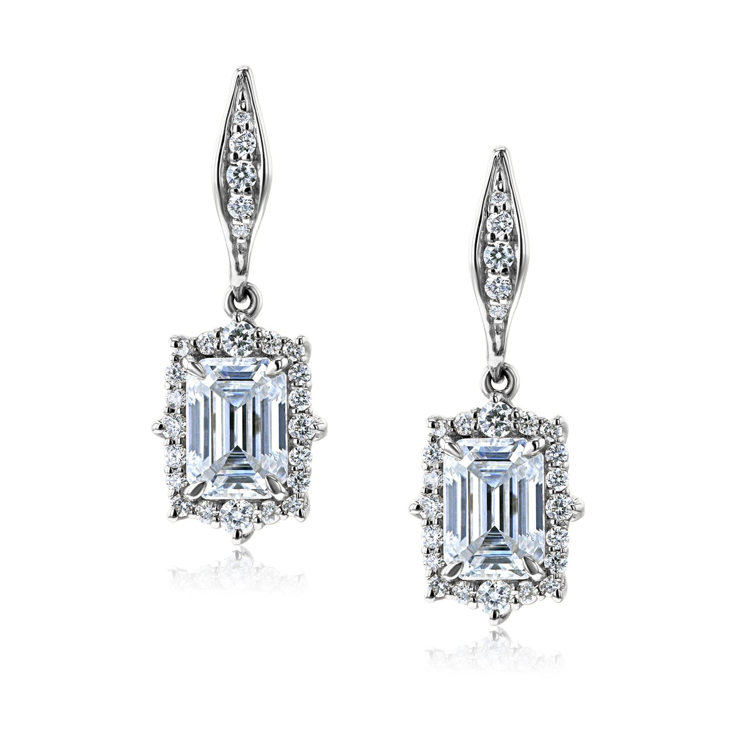 2.5 Carat Moissanite Elizabeth Earrings