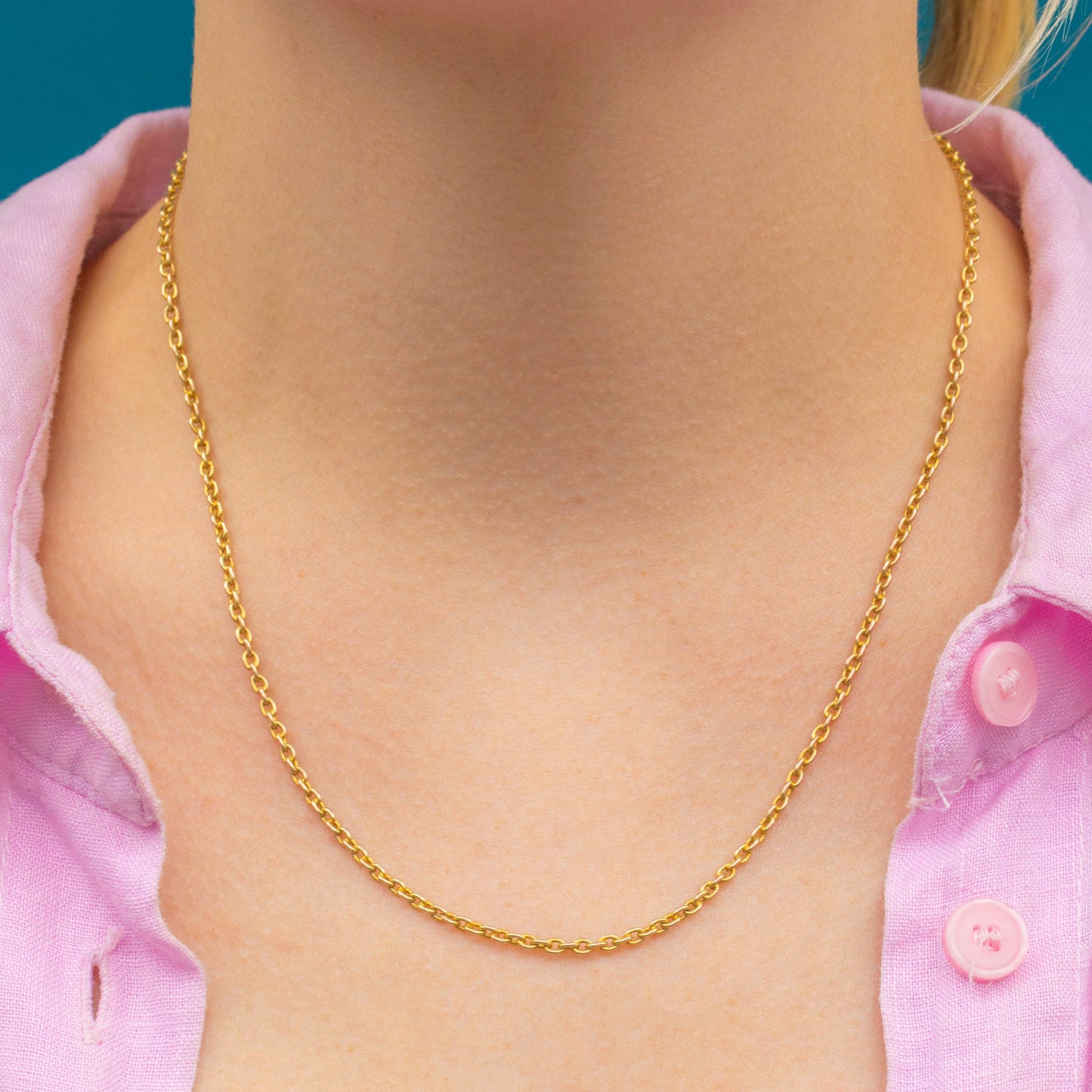 18 Victorian 9ct Gold Belcher Chain, with Dog-Clip