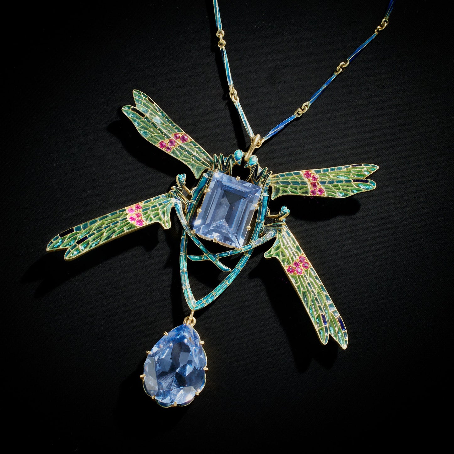 Ren¨¦ Lalique Four Damselflies Pendant Necklace